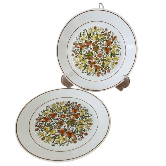 Corelle By Corning Indian Summer Pattern Dinner Plates Set Of 2 10.25 Inch - Picture 1 of 5